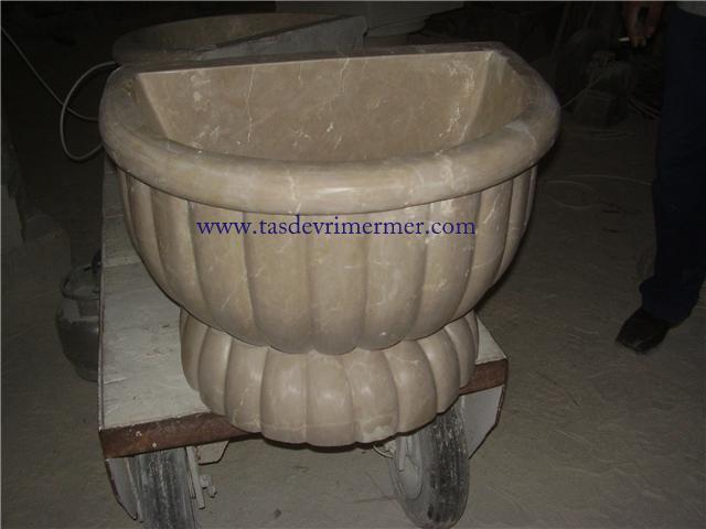 Mermer Kurna Krem Bej